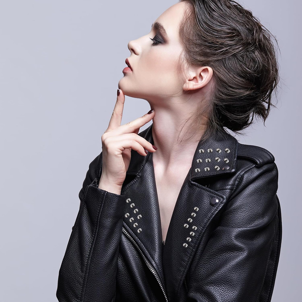 100PCS Spike Cone Studs, 8 Mm ABS Metal Bullet Studs, Flatback Punk Rivets for L