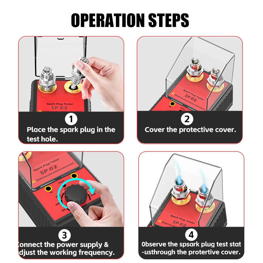Car Gasoline Spark Plug Tester Auto Ignition System Tester Diagnostic Test Tool
