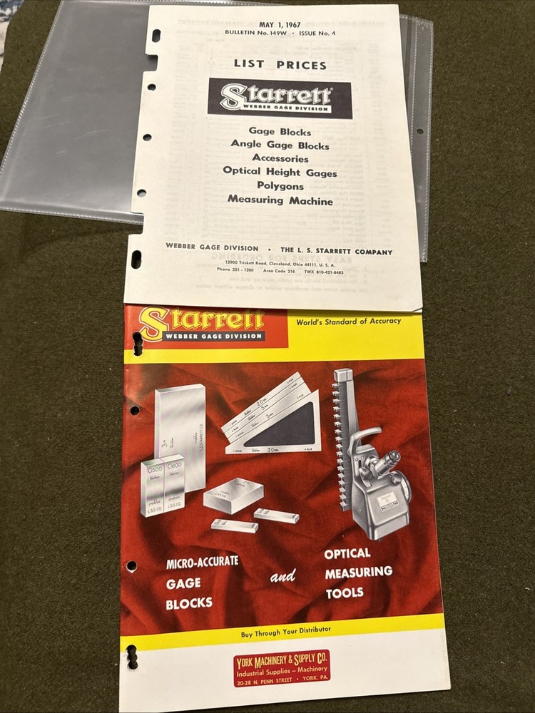 Vintage Starrett Tool Catalog USA 🇺🇸 Excellent
