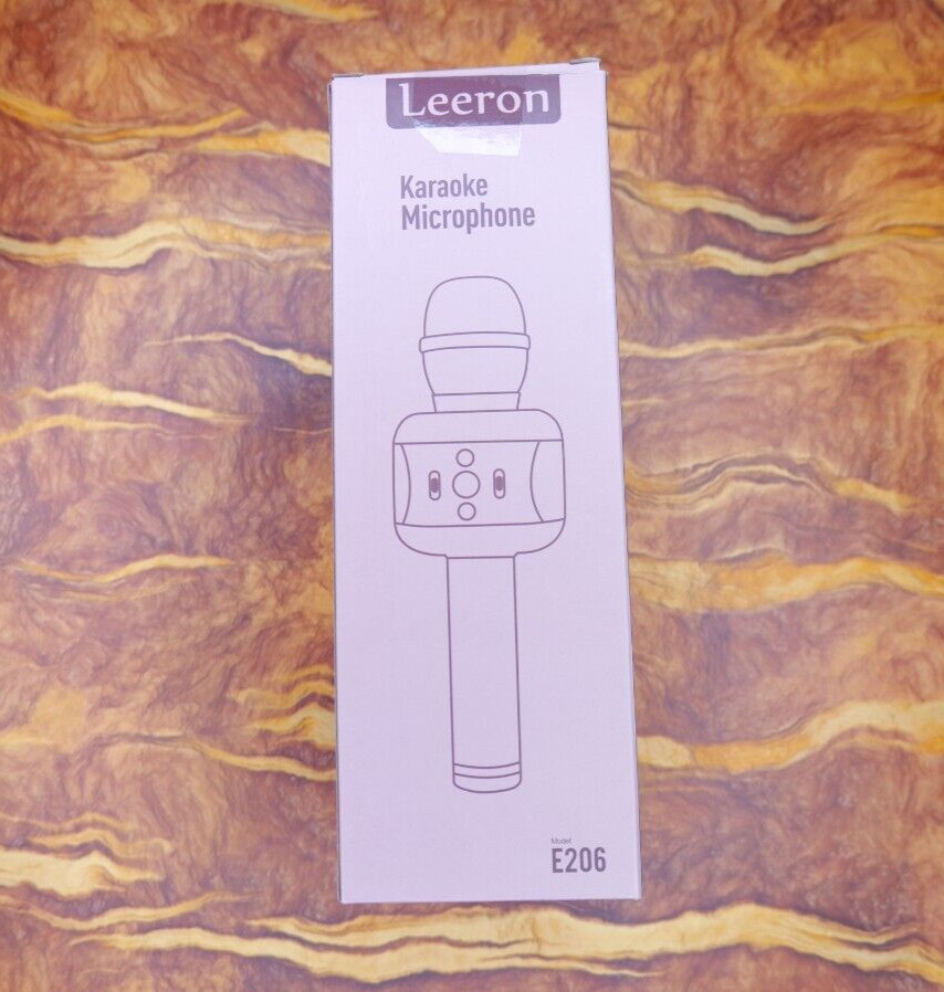 LEERON Karaoke Bluetooth Microphone - Pink