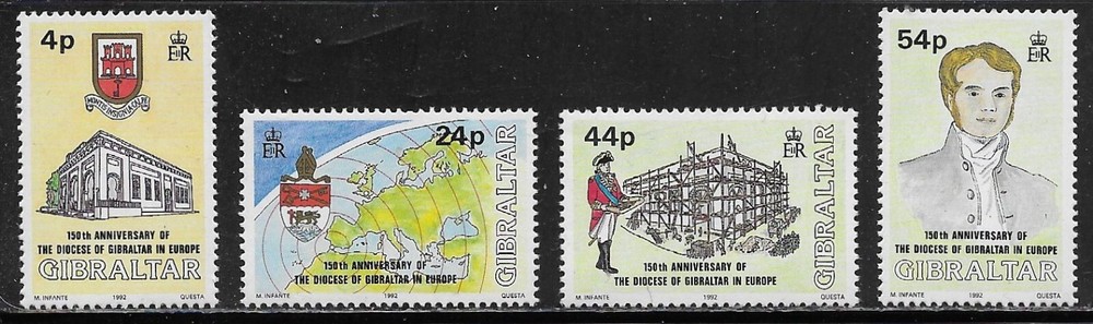 Gibraltar Scott #'s 618 - 621 MNH