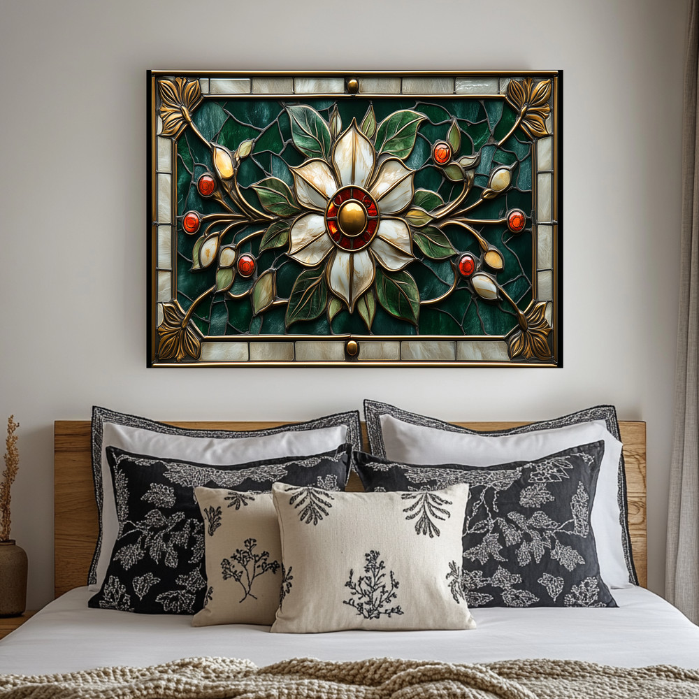 Stained Glass Look Kitchen Backsplash, Pattern Tile One Piece Tempered Glass Kit