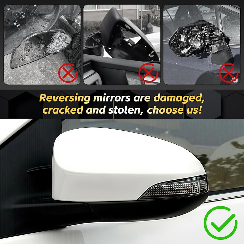 Left Driver Side Door Mirror Assembly Replace for 2014-2019 Toyota Corolla, with