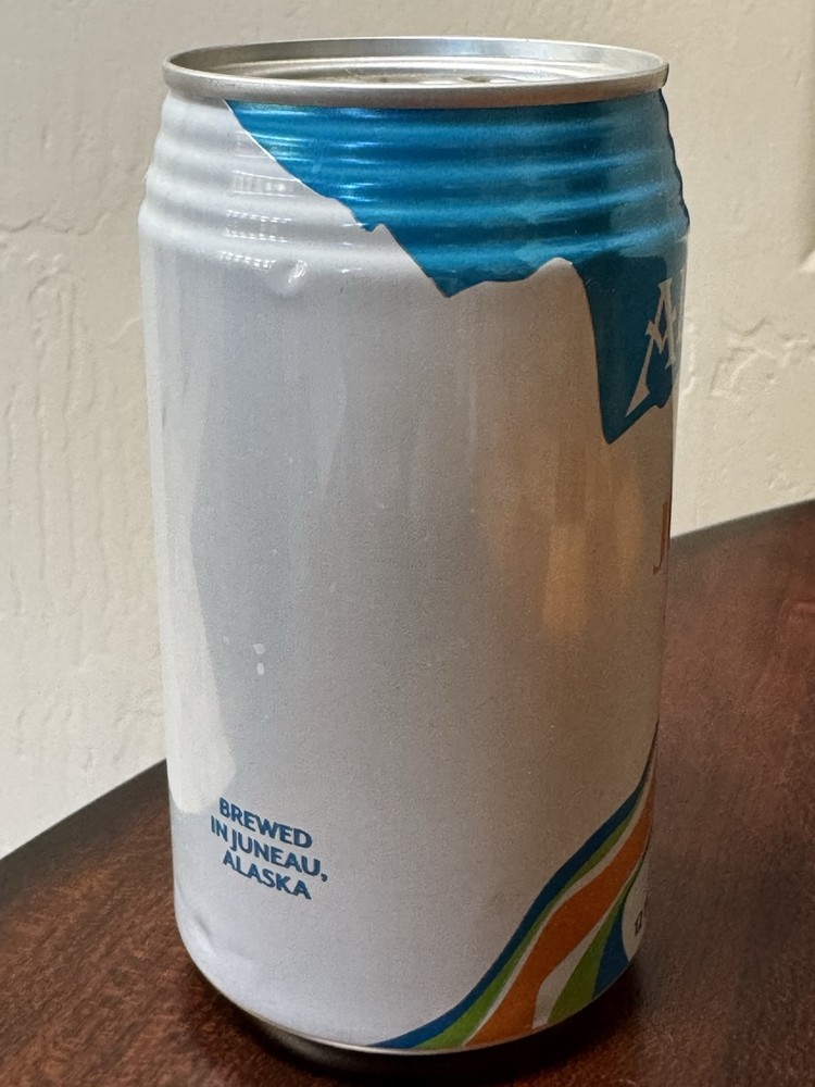 Alaskan Juneau Juice Hazy IPA - Empty Beer Can Bottom Opened