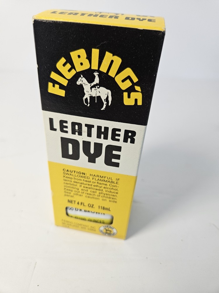 Fiebing's Leather Dye Brown 4 oz Alcohol-Based Dries Uniformly
