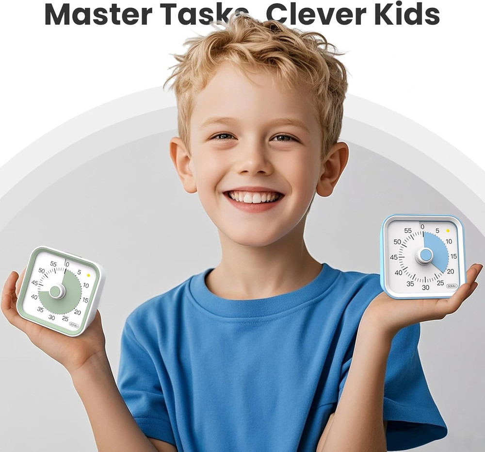 Visual Timer for Kids with Pause Function, 60 Minute Countdown Timer for Kids De