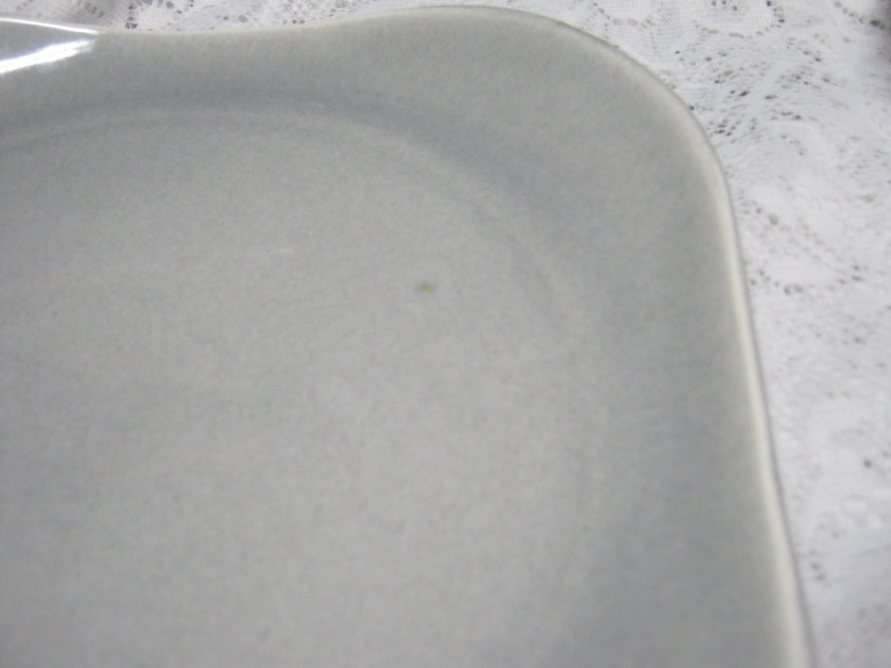 Russel Wright Mid Century Large Platter Unusual Shape Grey-White