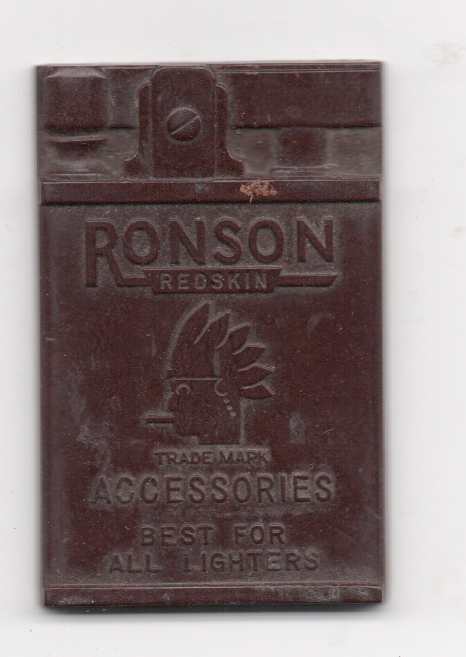 Vintage Plastic Lighter Shaped Advertisement for Ronson Accessories