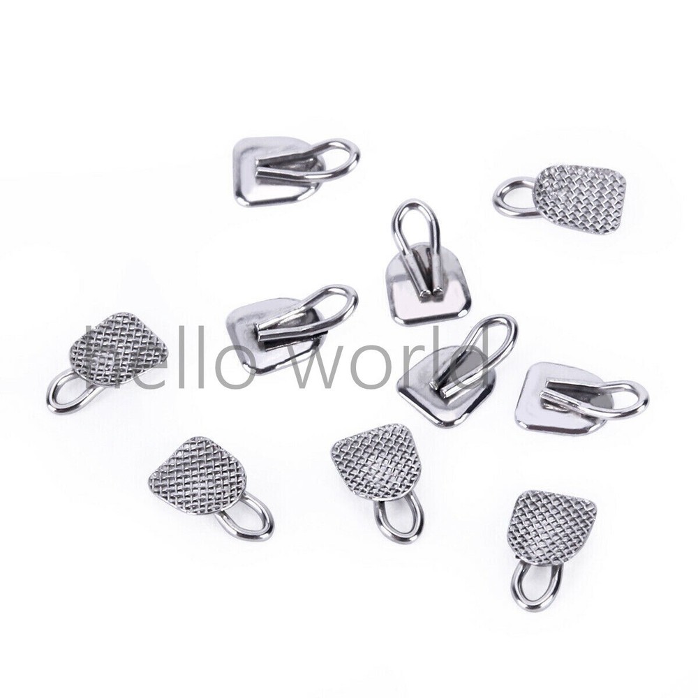 5 Bag Dental Orthodontic Buttons Traction Hook Rectangular Base Bondable