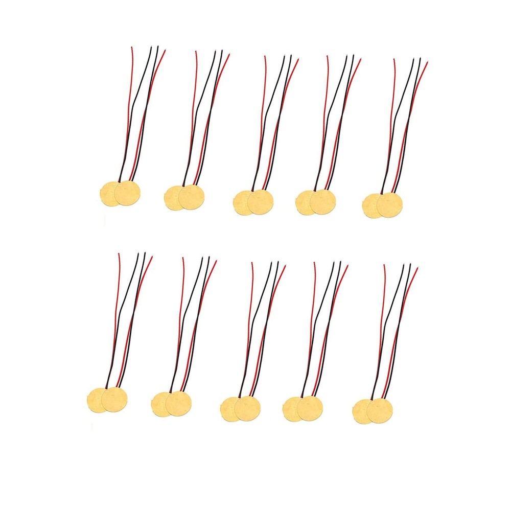 Superele 20PCS 12mm Piezo Elements Sounder Sensor Trigger Drum Disc + Wire...