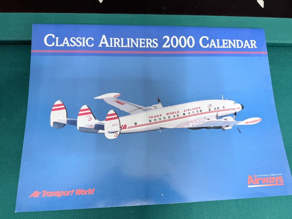 2000 Classic Airliners Calendar 14" x 10"