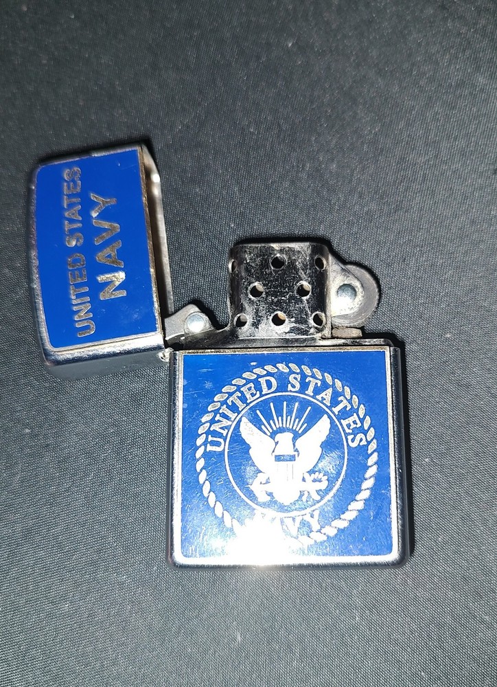 Vintage Navy Zippo Cigarette Lighter. Works Needs Fluid