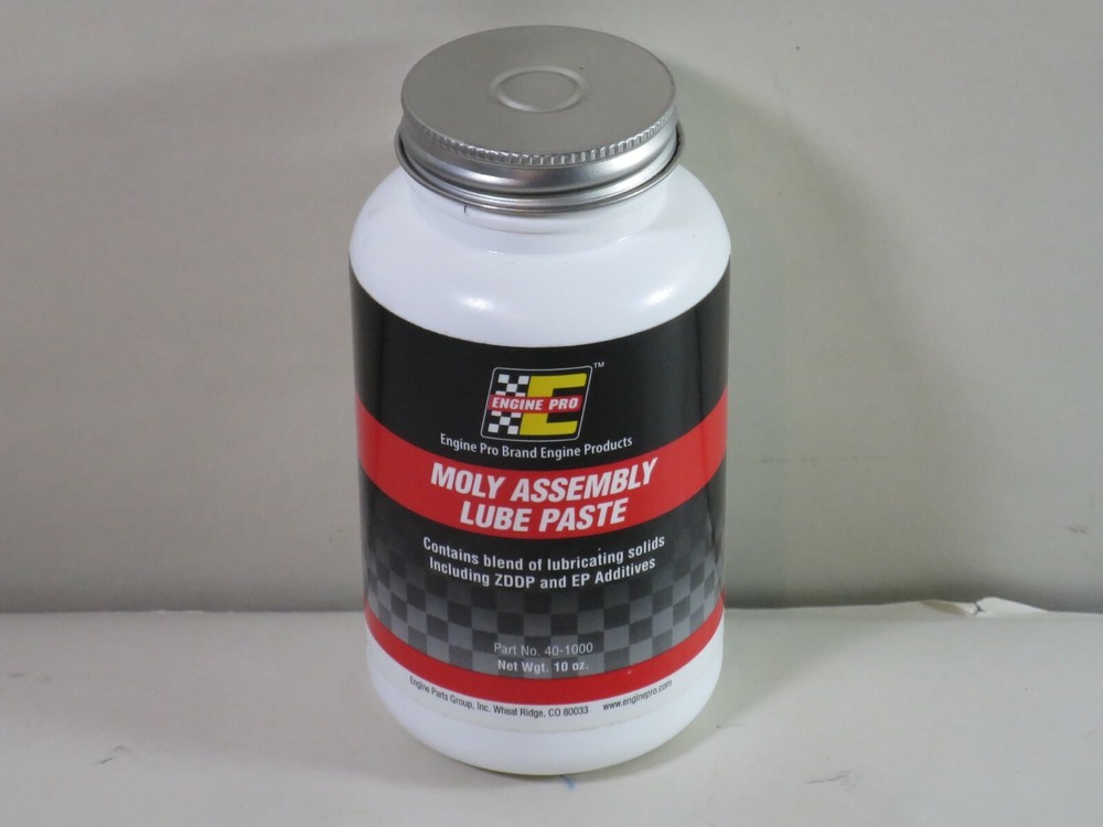 Engine Pro 40-1000 Moly Engine Assembly Lube Paste 10 Oz ZDDP EP Additives