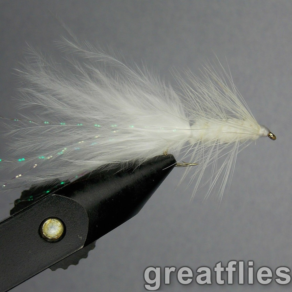 1 dozen (12) - Woolly Bugger - WHITE