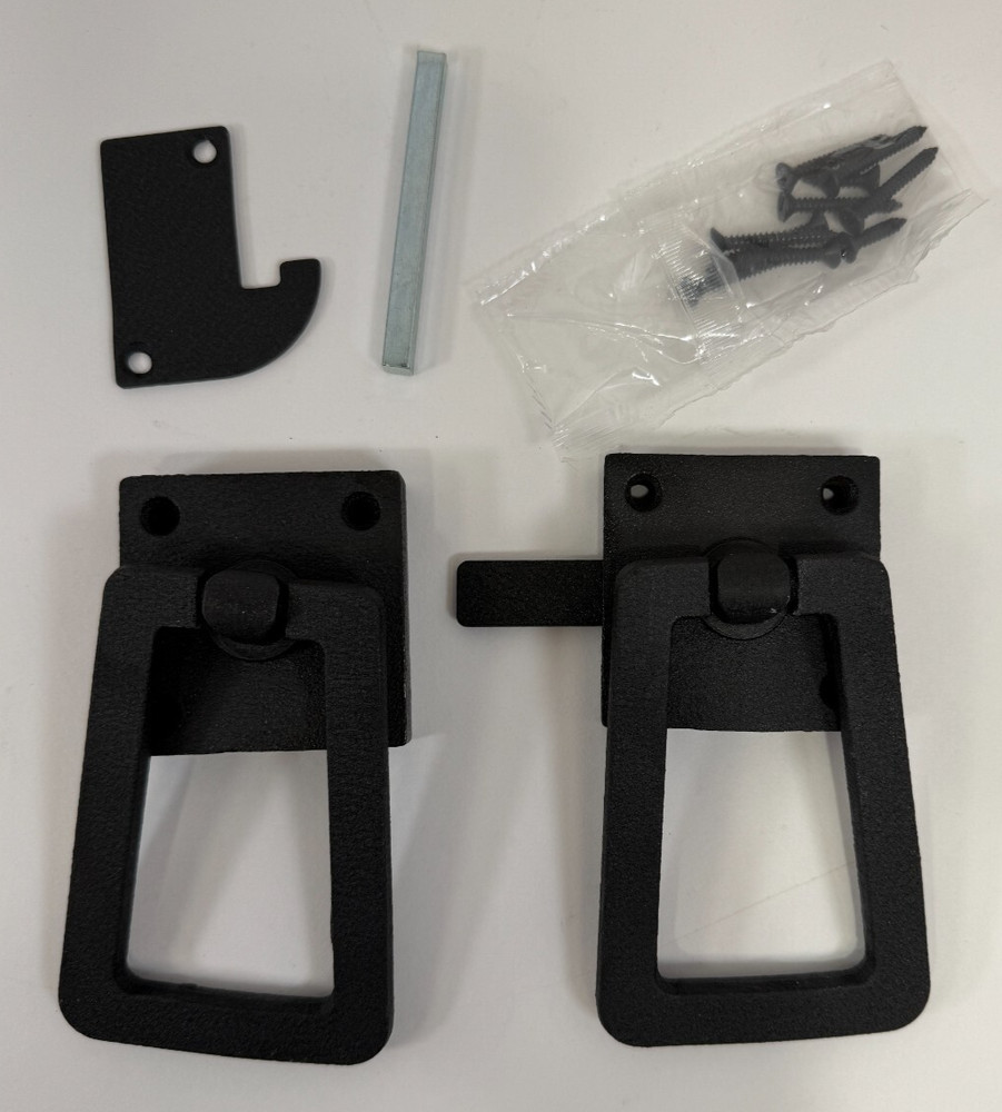 Gate Latch Heavy Duty Slate Grey Ring Latch with Rust Defender