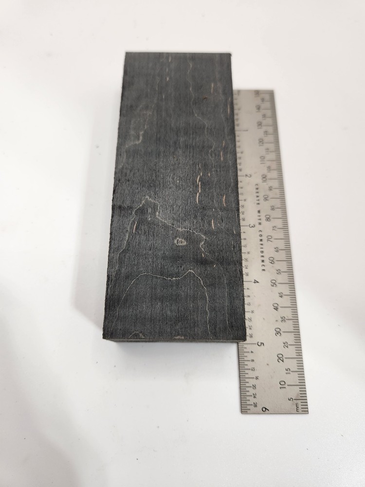 Quilted stabilized maple knife scale block