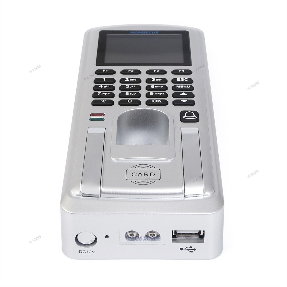 HOMSECUR Biometric Fingerprint Attendance Time Clock With RFID Reader+WiFi+USB