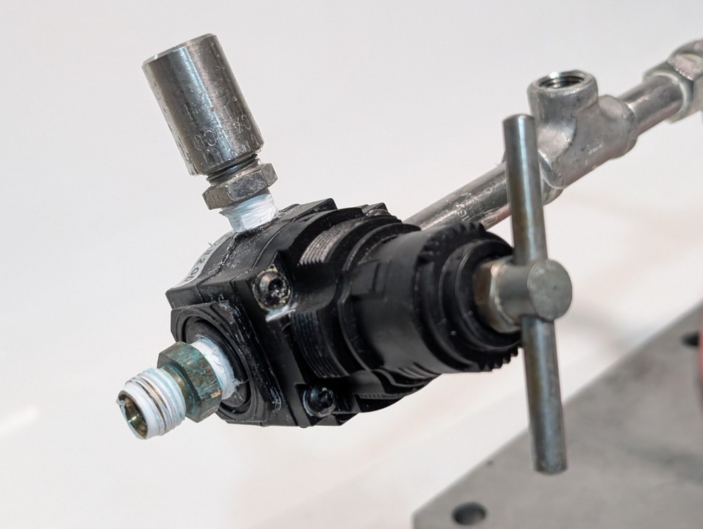 Integrity Testing Assembly: Base, Apollo Conbraco Ball Valve, Hose, Flow Control