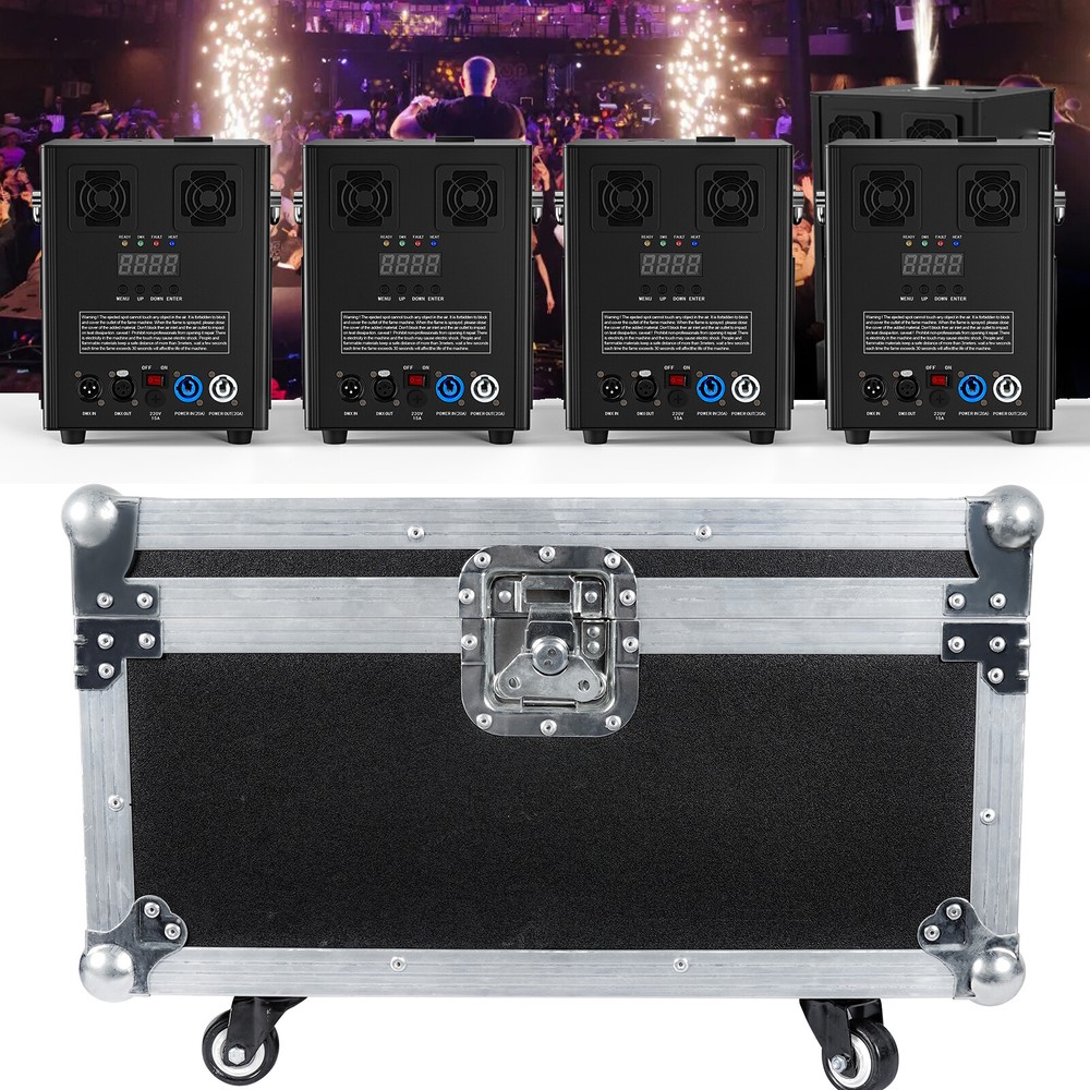 1-4PCS Cold Spark Machine 700W Stage Effect DMX Firework DJ Event Wedding