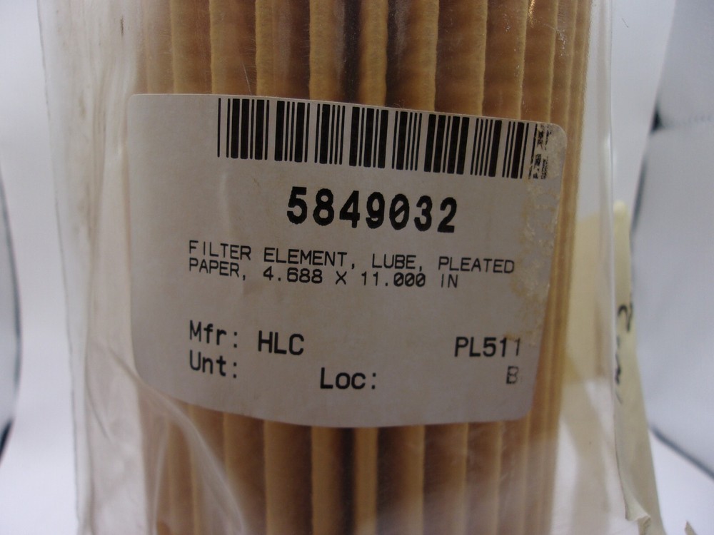Hilliard Hilco PL511 Hydraulic Filter Element, 1952A