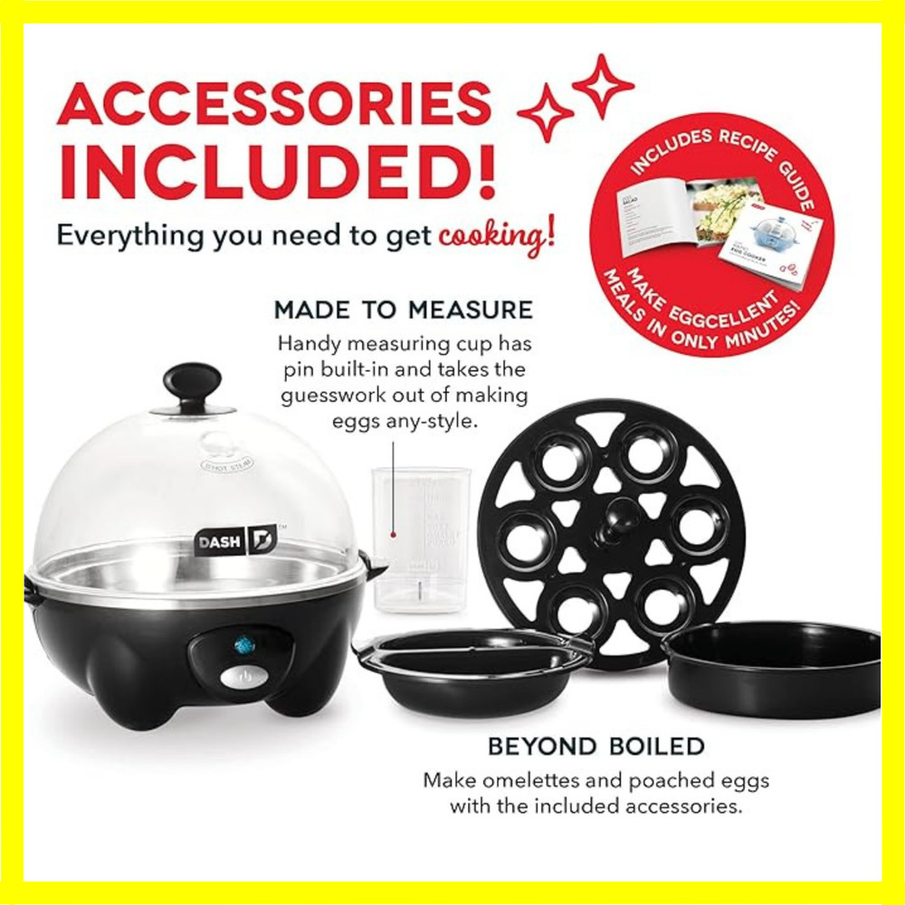 DASH Rapid Egg Cooker 6 Egg Capacity Electric Egg Cooker for Hard Boiled Eggs