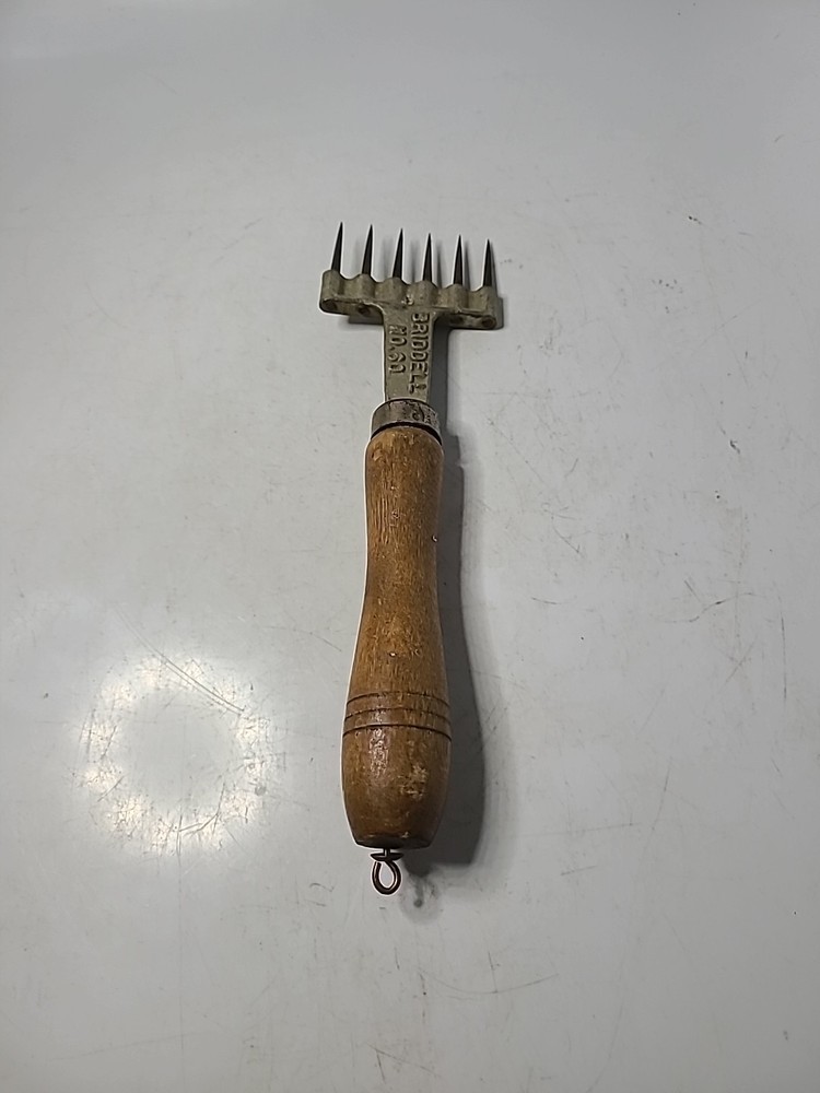 Rustic Vintage Ice Chisel Briddell No. 60 With Wood Handle
