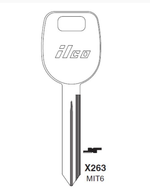 Ilco X263 MIT6 Mitsubishi Key Blank uncut (1 Pc)