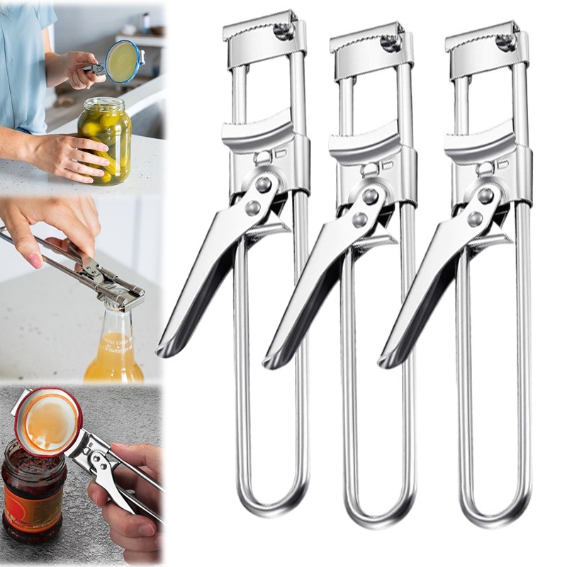 Master Opener Adjustable Stainless Steel Jar & Bottle Opener Multifunction Tool