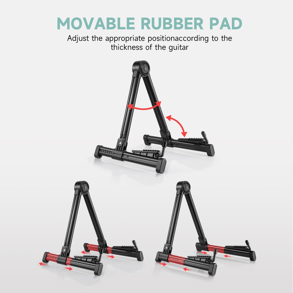 Donner Plastic Lightweight Universal Guitar Stand, Foldable with Movable Pads