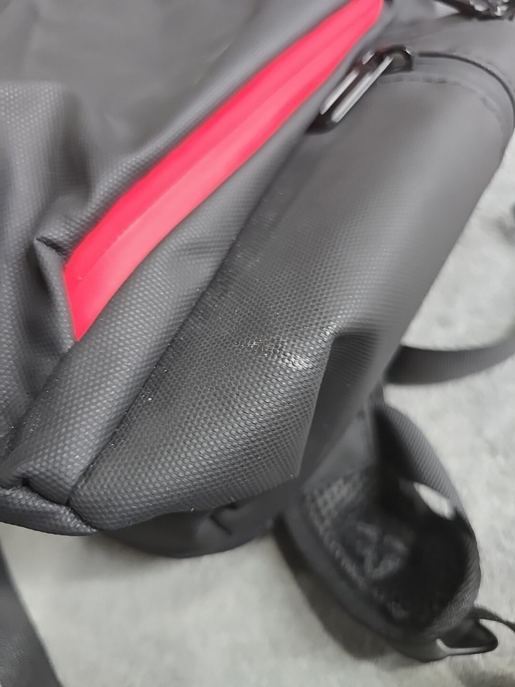 Adobe Summit DTN Tech Backpack Black Red Adjustable Straps Water Resistant