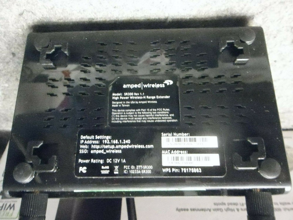 amped High Powered Wireless N Range Extender Used