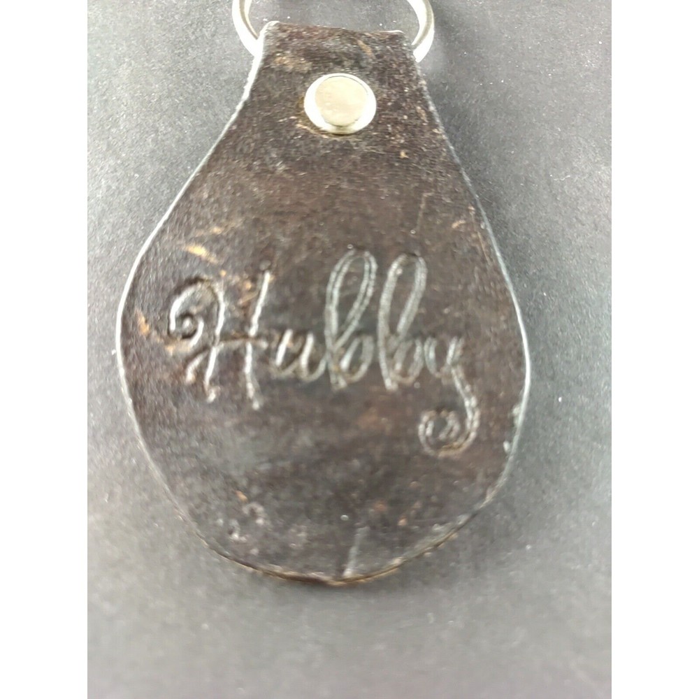 Hubby Large Leather Keychain Flawed Used Rough