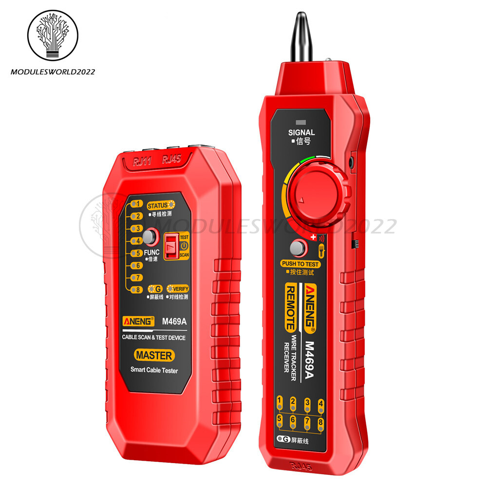 ANENG M469A Multifunctional Network Cable Tracker Networking Analyzer RJ45 RJ11