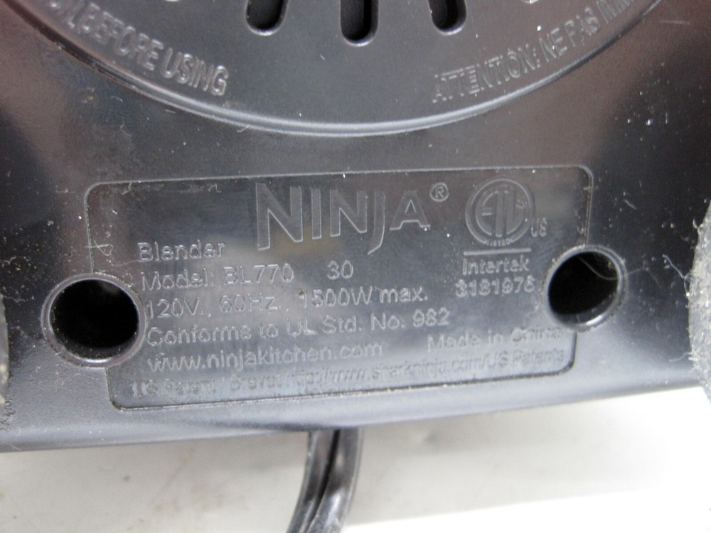 Ninja Professional Blender / Food Processor Model BL770 Base & Pitcher