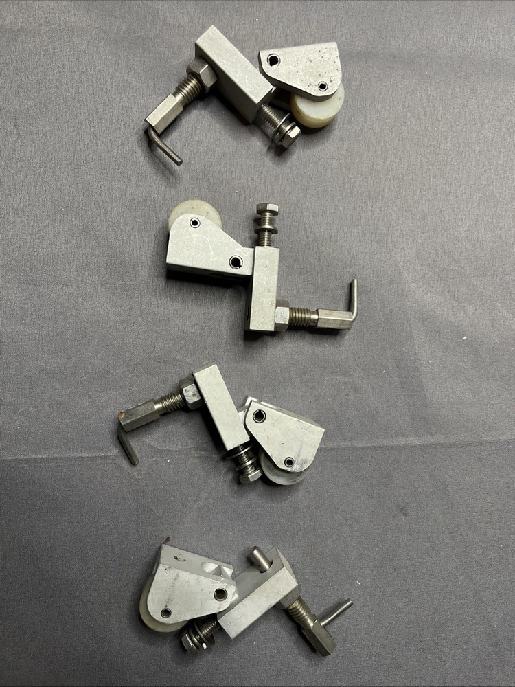 Lot of 4 Adjustable Roller Guide Assemblies – CNC Linear Rail / Jig Hardware