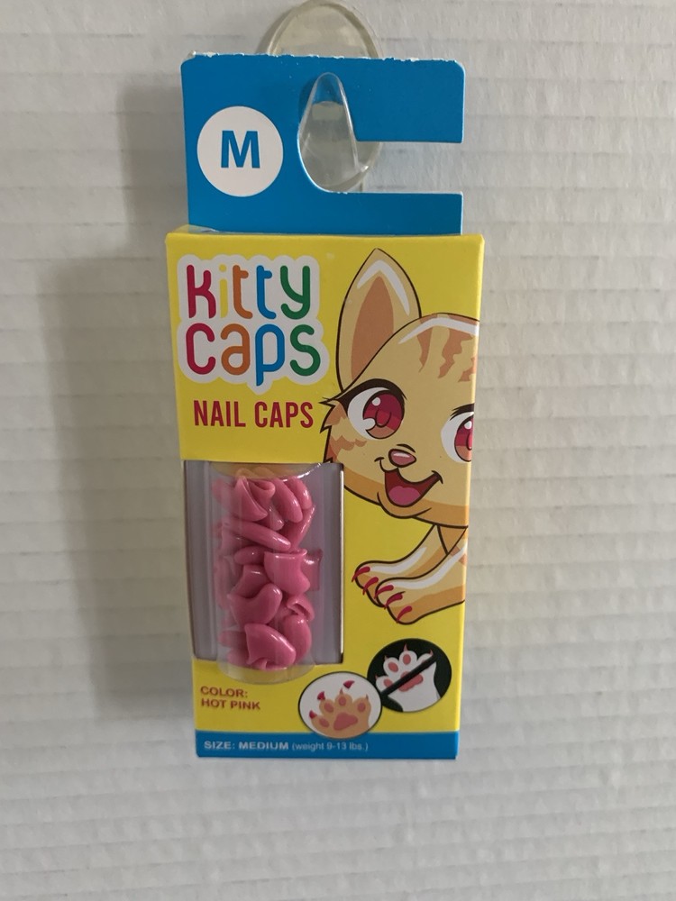 Kitty Kat Pink Nail Caps ( Size Small )