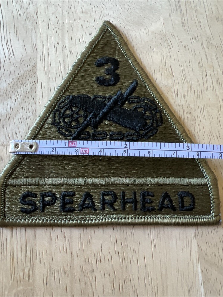 US Army 3rd Armored Division subdued, merrowed edge Patch