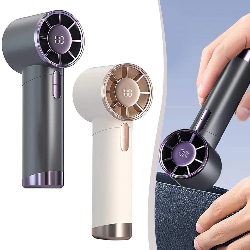 Portable Handheld Turbo Fan Featuring Adjustable Airflow and Durability