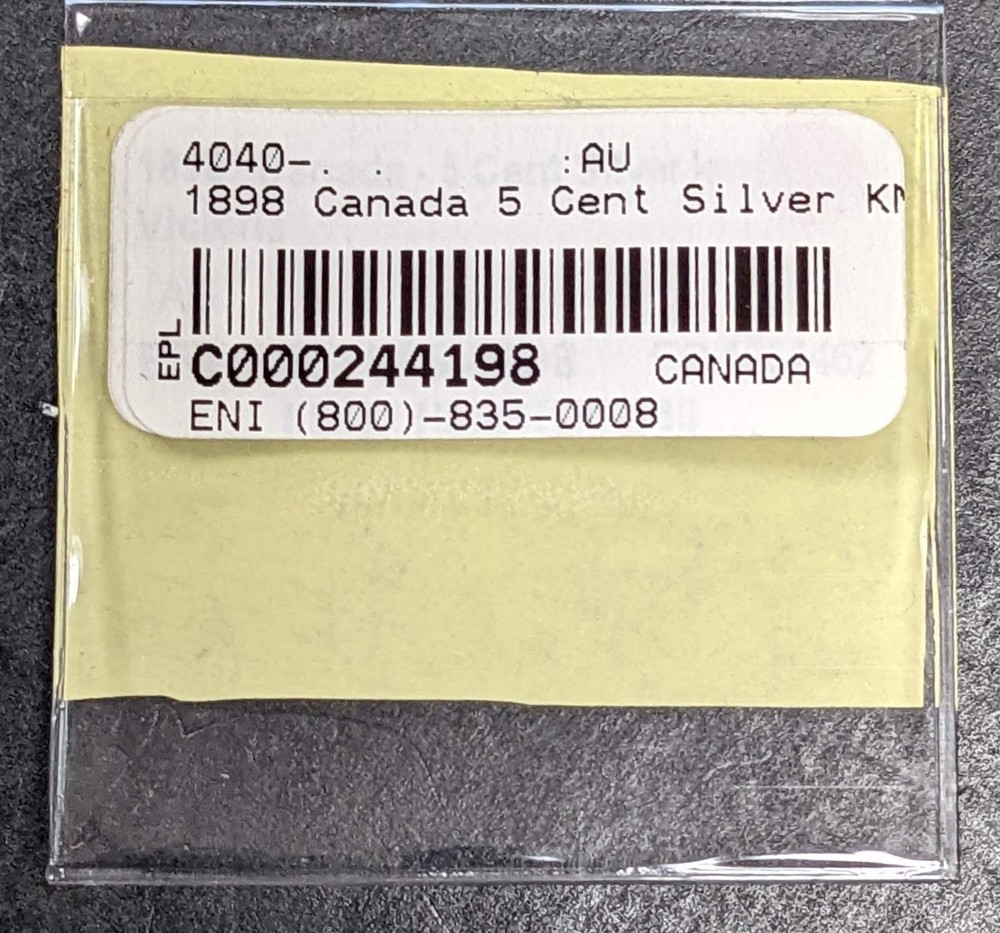 1898 Canada 5 Cent Silver Victoria