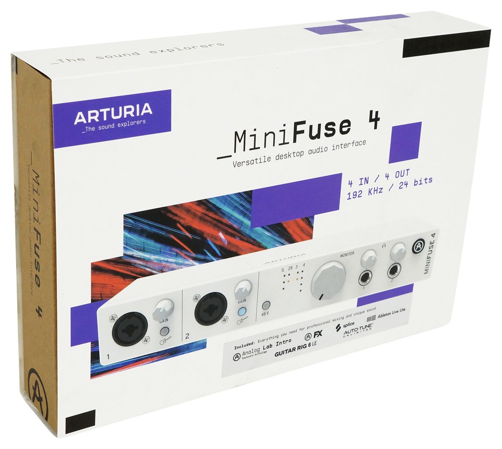 Arturia Minifuse 4 White 4x4 USB MIDI Audio Recording Interface+Software