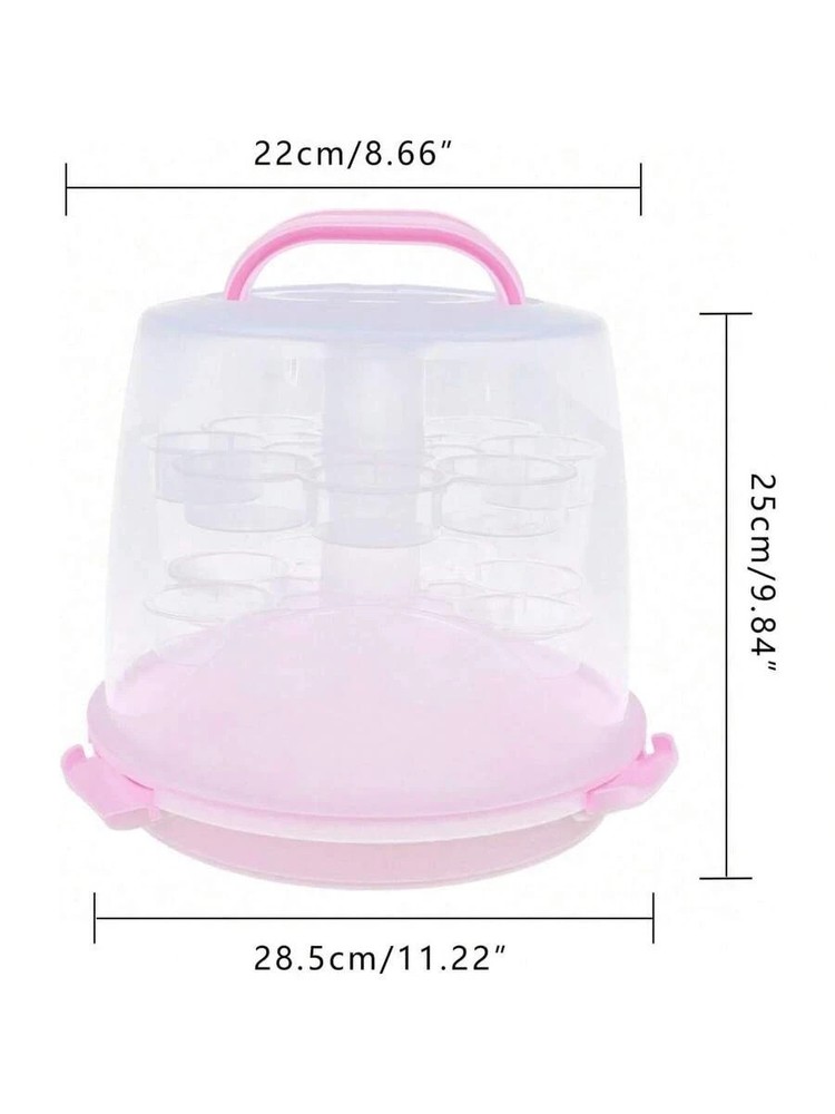 3 Tier Plastic Cake Carrying Box Cookie And Cake Carrier Container With Handle
