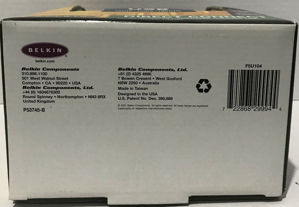 BELKIN USB DIRECT CONNECT Model#: F5U104