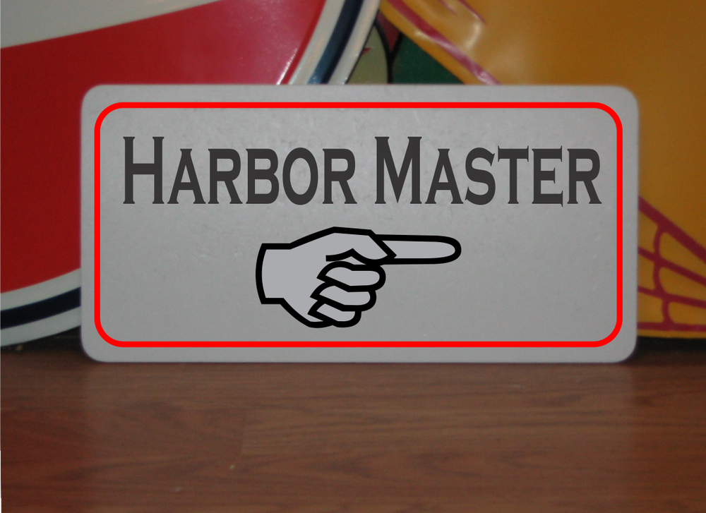 Harbor Master arrow Metal Sign