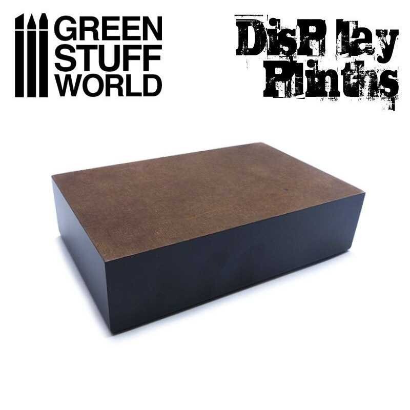 Rectangular Plinth 15x10 cm Black- mdf wood scenery figures exhibition 40k