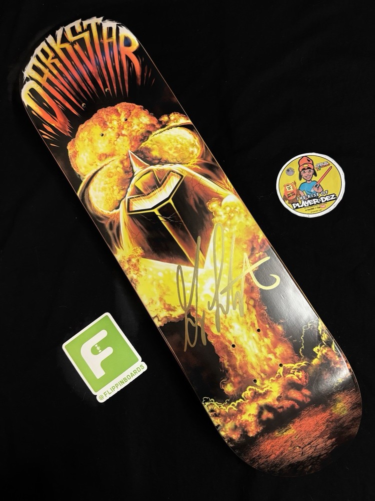 RARE SIGNED Greg Lutzka Bomb Explosion Darkstar Armor Skateboard Deck AUTOGRAPH