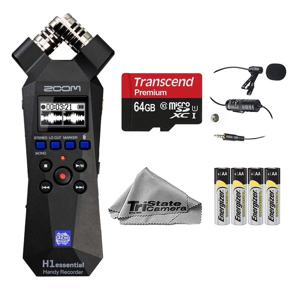 Zoom H1essential Float Handy Recorder  w/ 64GB Memory Card - Essential Kit