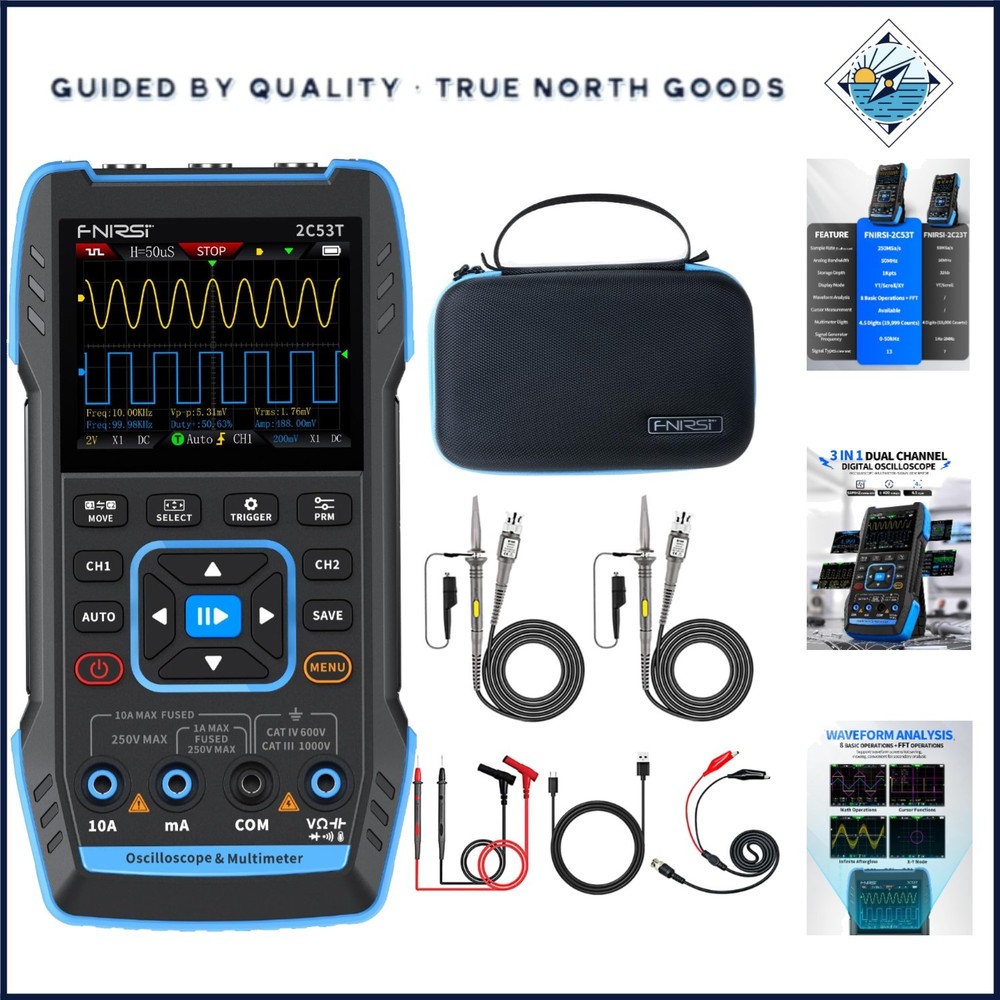 Professional Handheld Oscilloscope for Voltage, Current, and Capacitance Testing