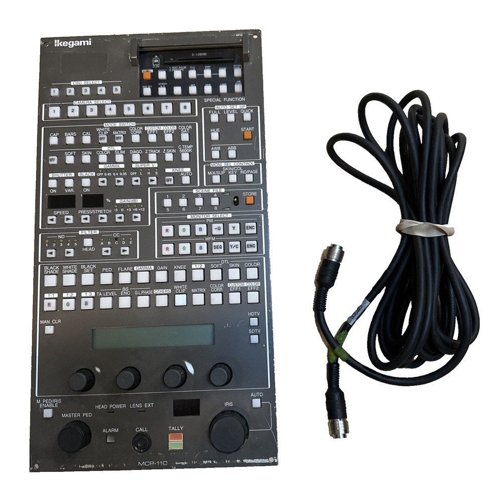 Ikegami MCP-110 Master Control Panel W/ Cable Ships Free