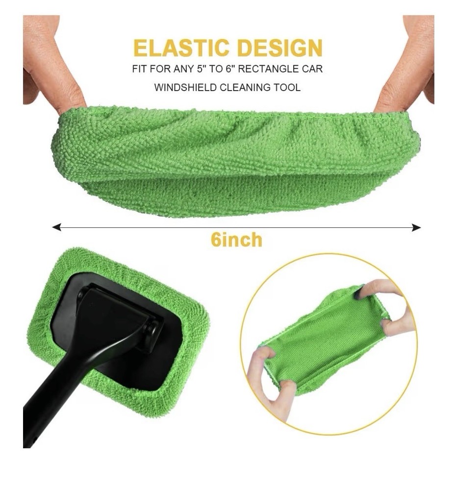 5 Pack Microfiber Replacement Bonnets for Windshield Cleaners - Eco-Friendly
