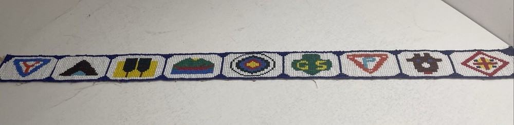 VTG Beaded hanging Sash Panel Unique Folk Art